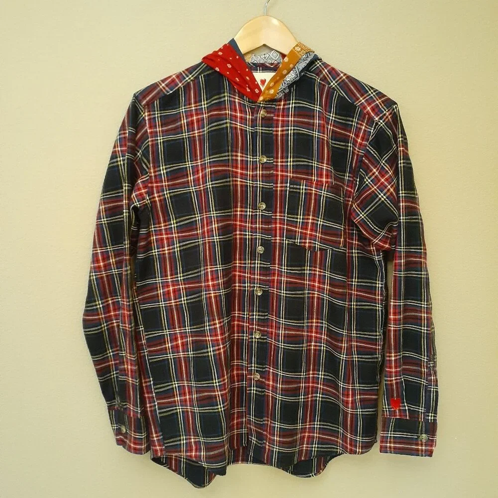 Emotionally Unavailable Flannel Shirt With Hood Shirt